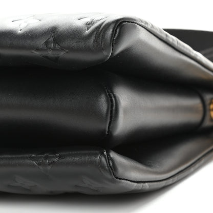 Louis Vuitton Lambskin Embossed Monogram Coussin PM Black 6 of 8