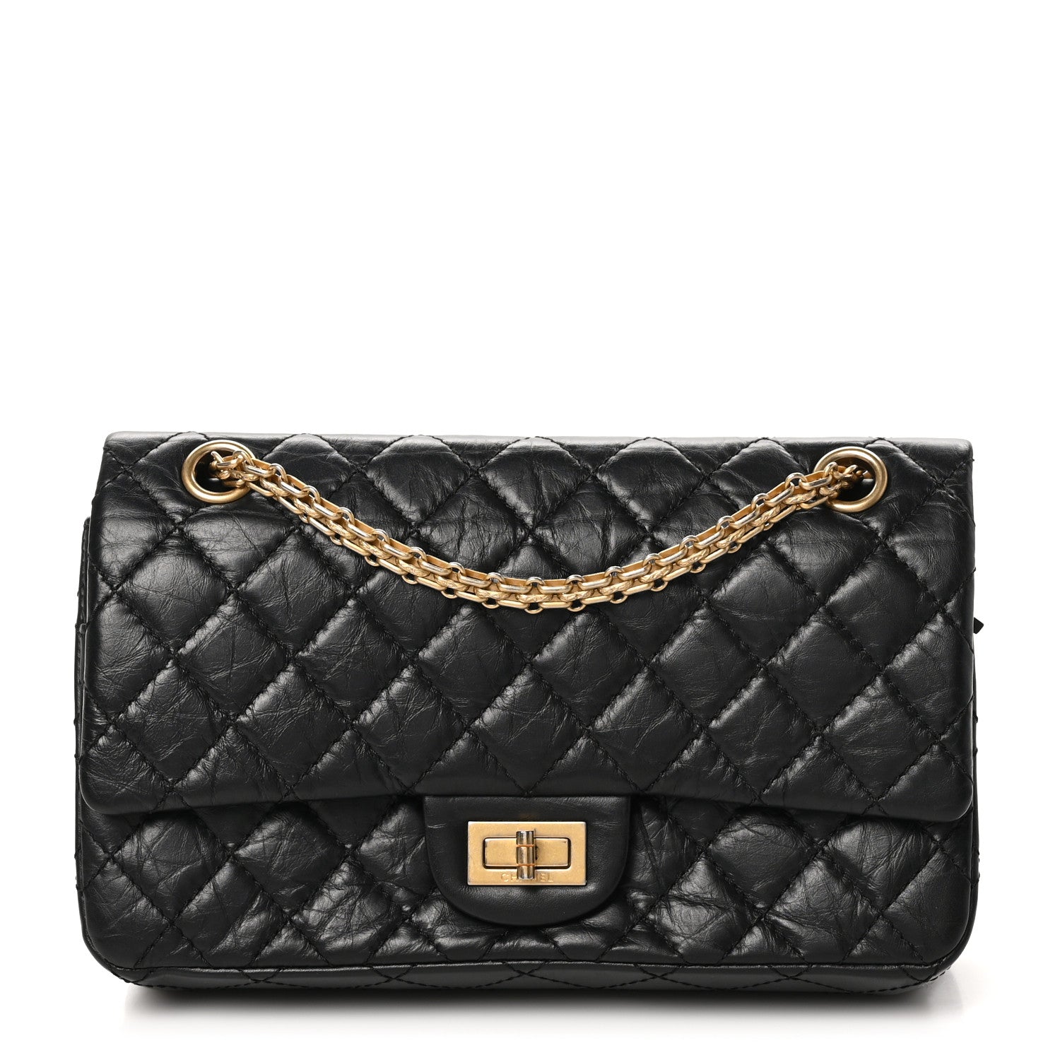Chanel Aged Calfskin Quilted 2.55 Reissue 225 Flap Black 1 of 10