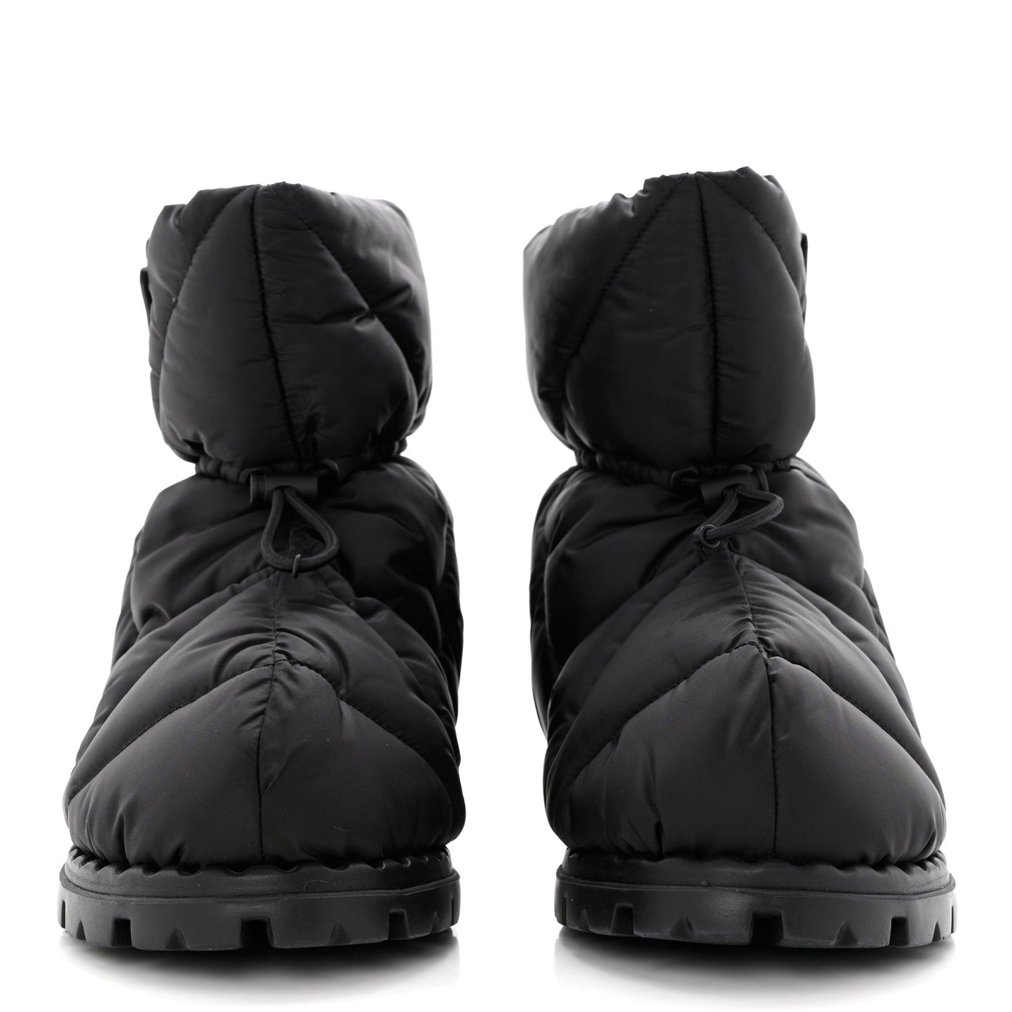 Re-Nylon Piuma Triangle Logo Padded Drawcord 20mm Snow Boots 36 Black