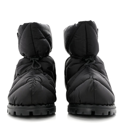 Prada Re-Nylon Piuma Triangle Logo Padded Drawcord 20mm Snow Boots 36 Black 2 of 8