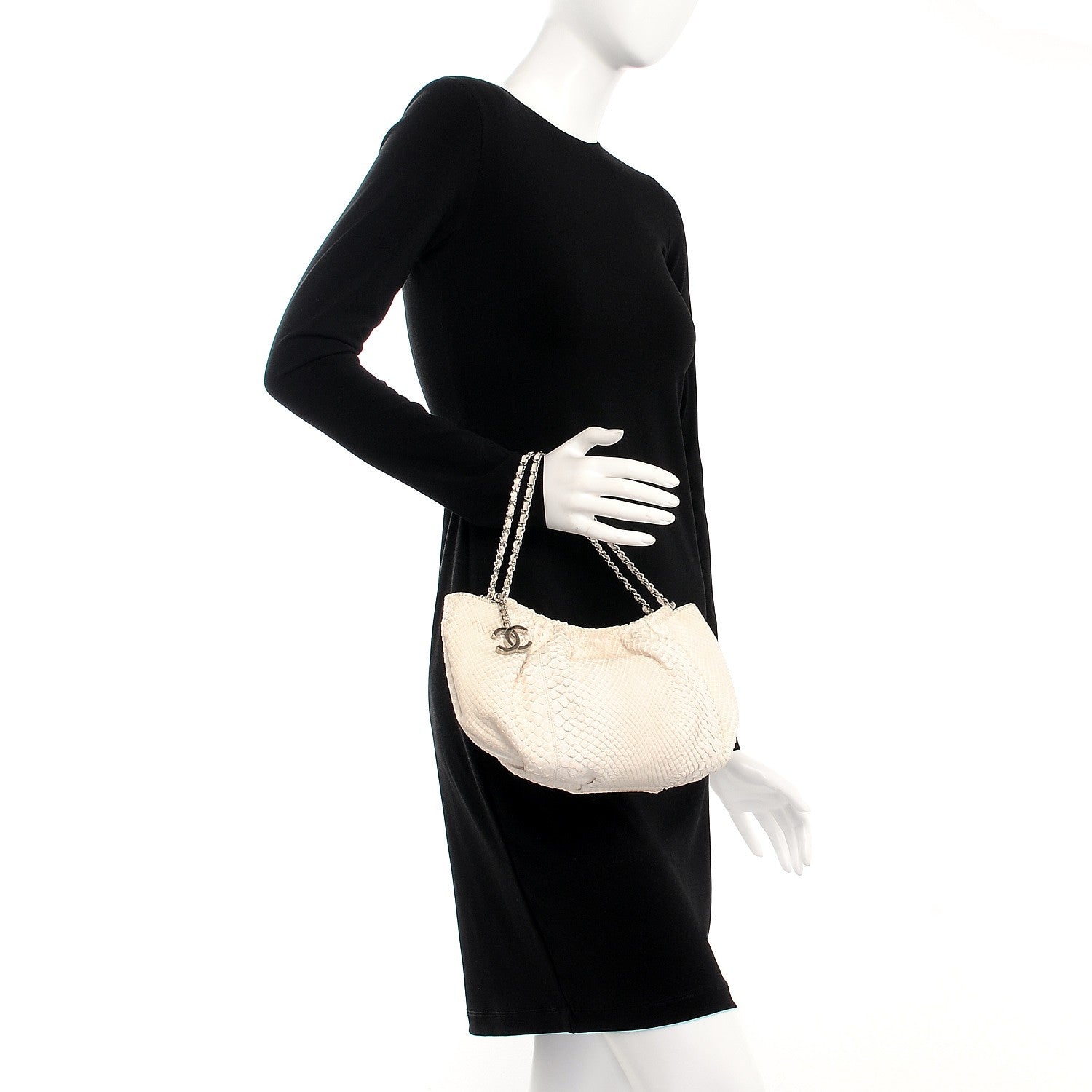 Chanel Python Croissant Bag Ivory 2 of 7