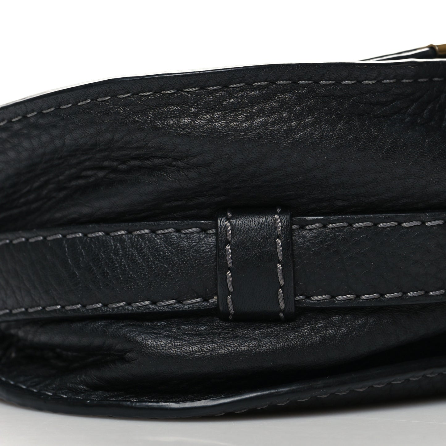 Calfskin Mini Marcie Round Crossbody Bag Black
