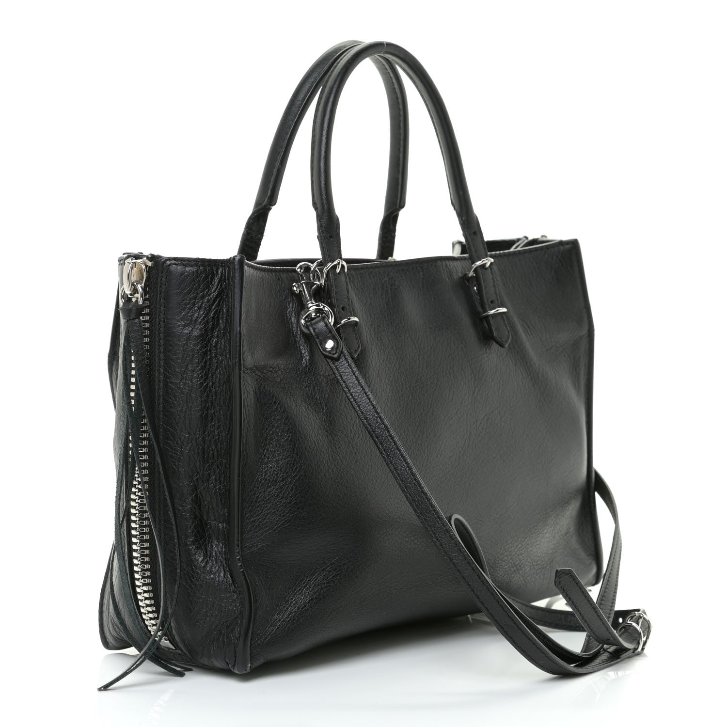 Balenciaga Veau Papier A6 Zip Around Tote Black 2 of 10