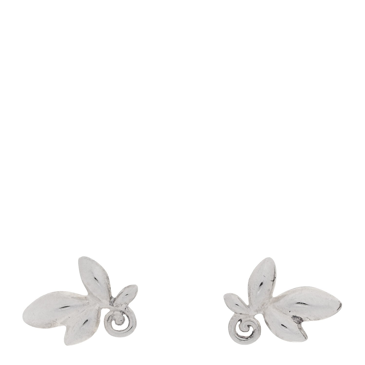 Tiffany Sterling Silver Paloma Picasso Olive Leaf Earrings 1 of 5