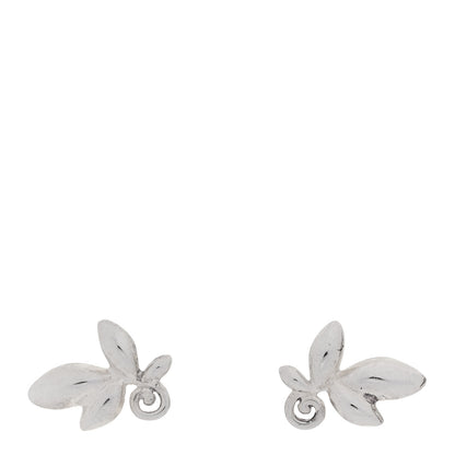 Tiffany Sterling Silver Paloma Picasso Olive Leaf Earrings 1 of 5