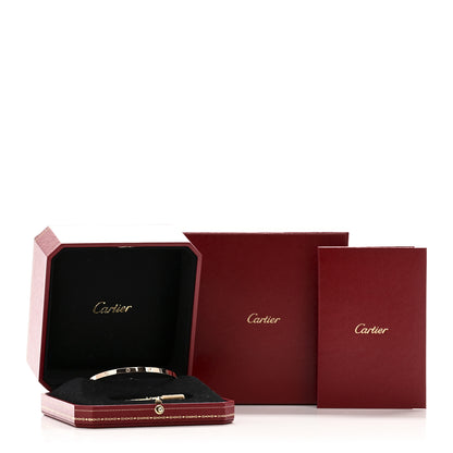 Cartier 18K Pink Gold 6 Diamond Small LOVE Bracelet 19 9 of 9