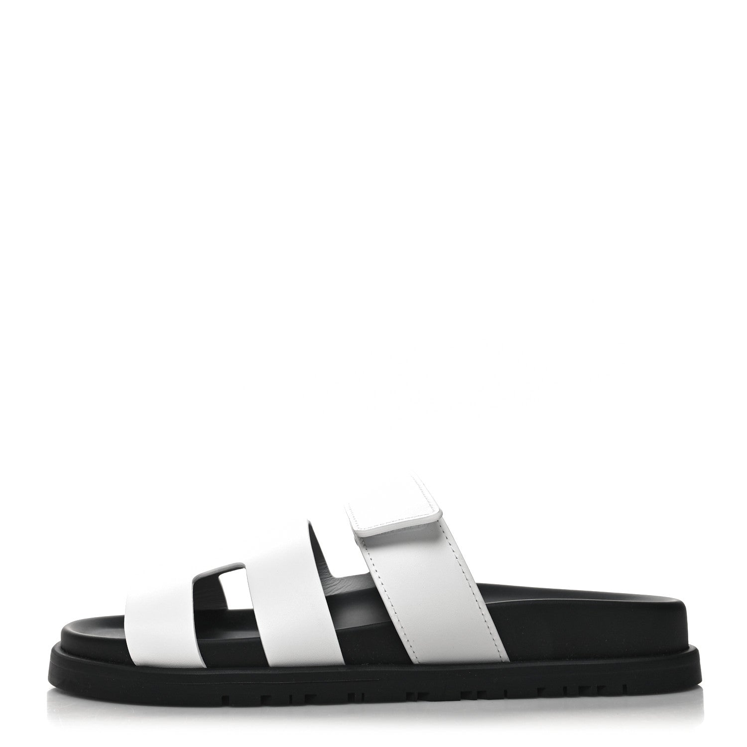 Hermes Calfskin Womens Chypre Sandals 36.5 White 1 of 9