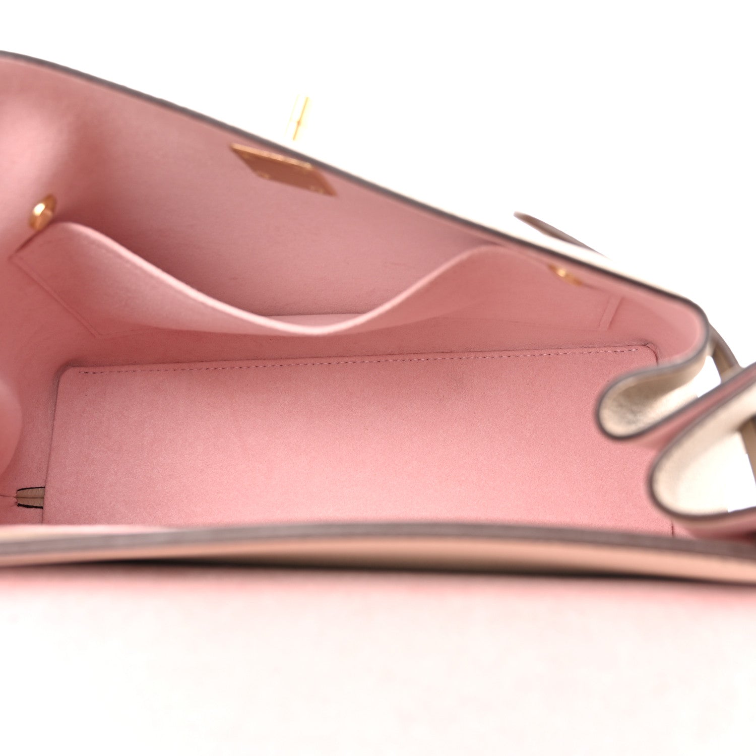 Louis Vuitton Soft Calfskin Lockme Ever MM Greige 5 of 9