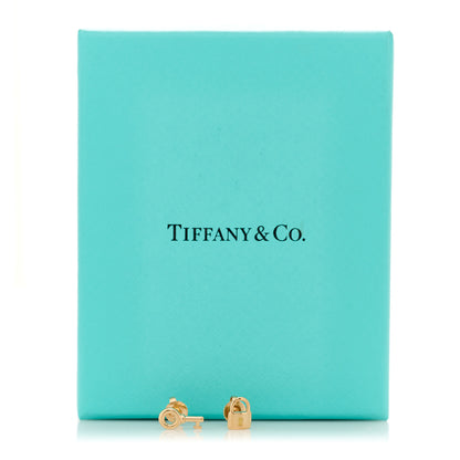 Tiffany 18K Rose Gold Mini Key and Lock Earrings 5 of 5