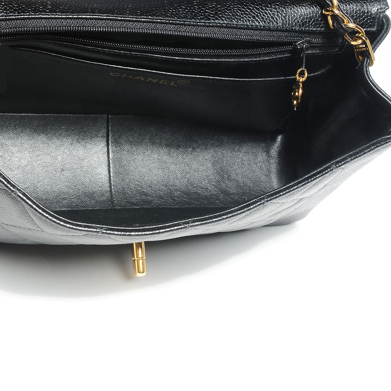Chanel Caviar Quilted Medium Single Flap Black 8 of 8
