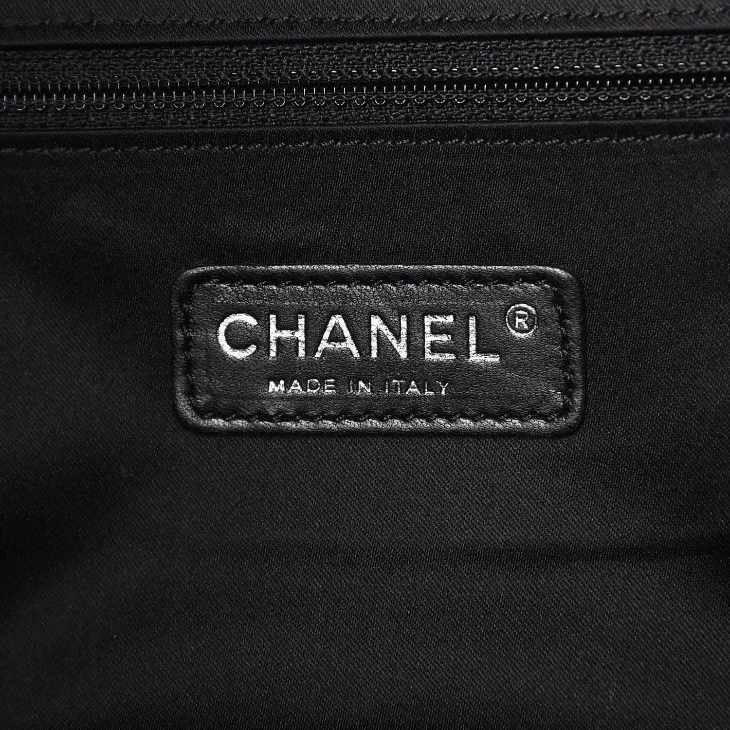 Chanel Vinyl Quilted Frozen Shopping Tote Black 6 of 9