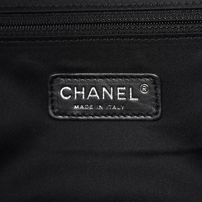 Chanel Vinyl Quilted Frozen Shopping Tote Black 6 of 9