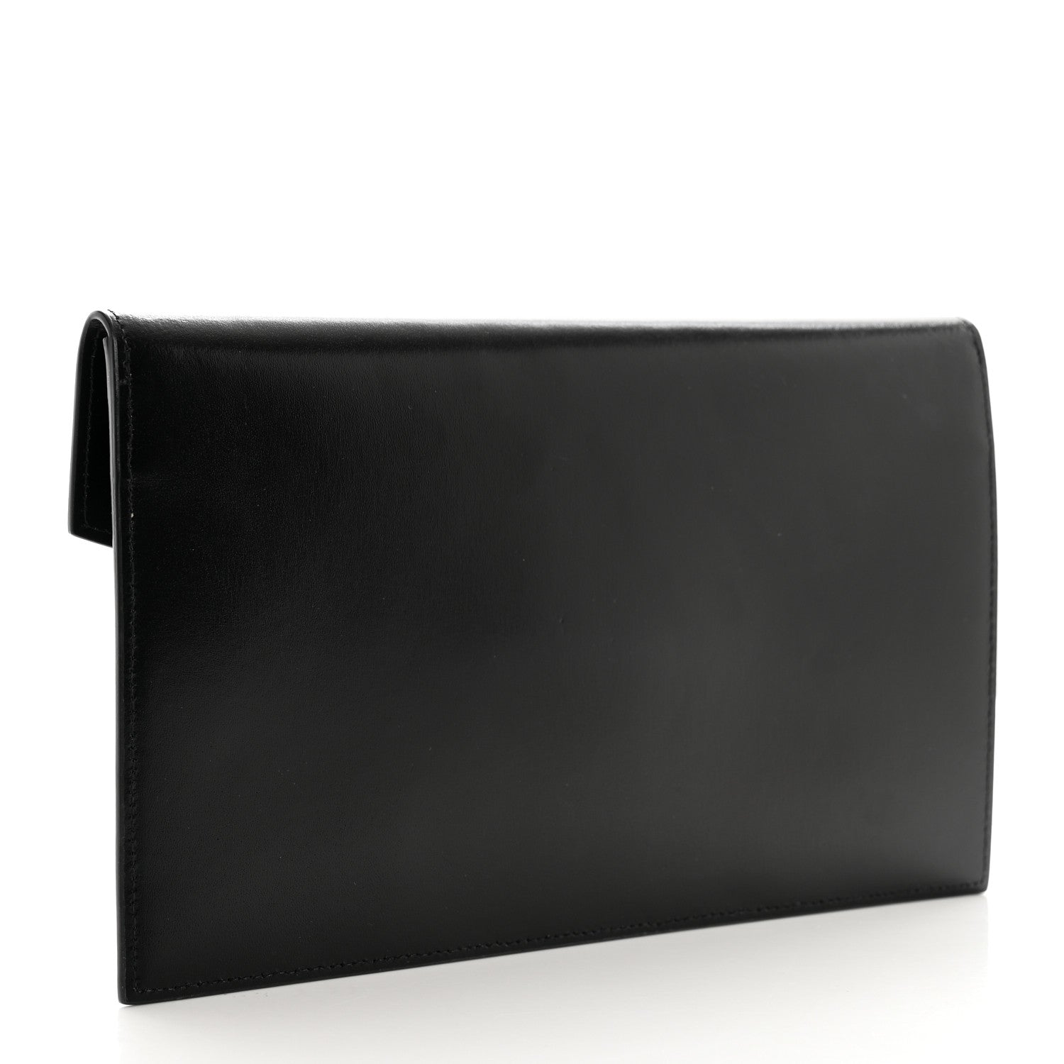 Saint Laurent Smooth Shiny Calfskin Monogram Uptown Pouch Black 3 of 7