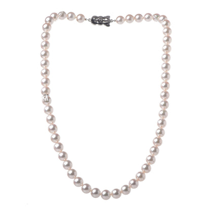 Mikimoto 18K White Gold Akoya Pearl 7.5-8mm Strand Necklace 3 of 5