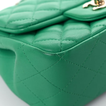 Chanel Lambskin Quilted Mini Square Flap Green 8 of 18