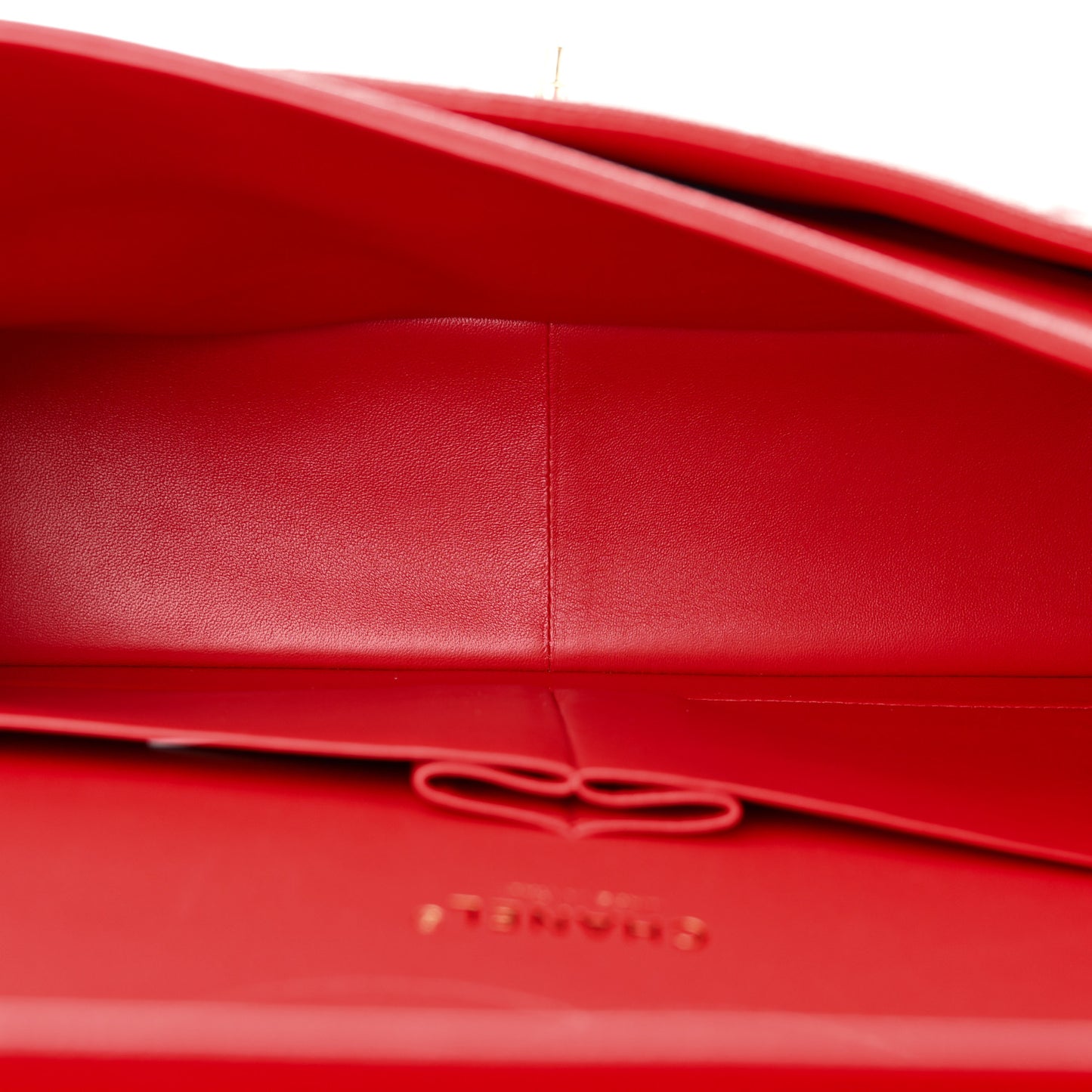 Caviar Quilted Jumbo Double Flap Red