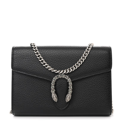 Gucci Calfskin Mini Dionysus Chain Wallet Black 1 of 12