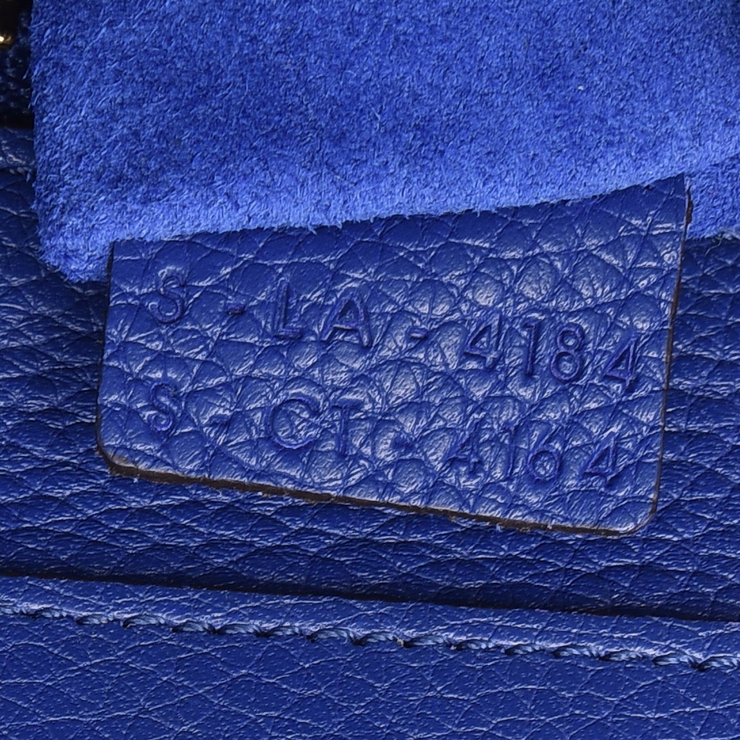 Drummed Calfskin Micro Luggage Indigo