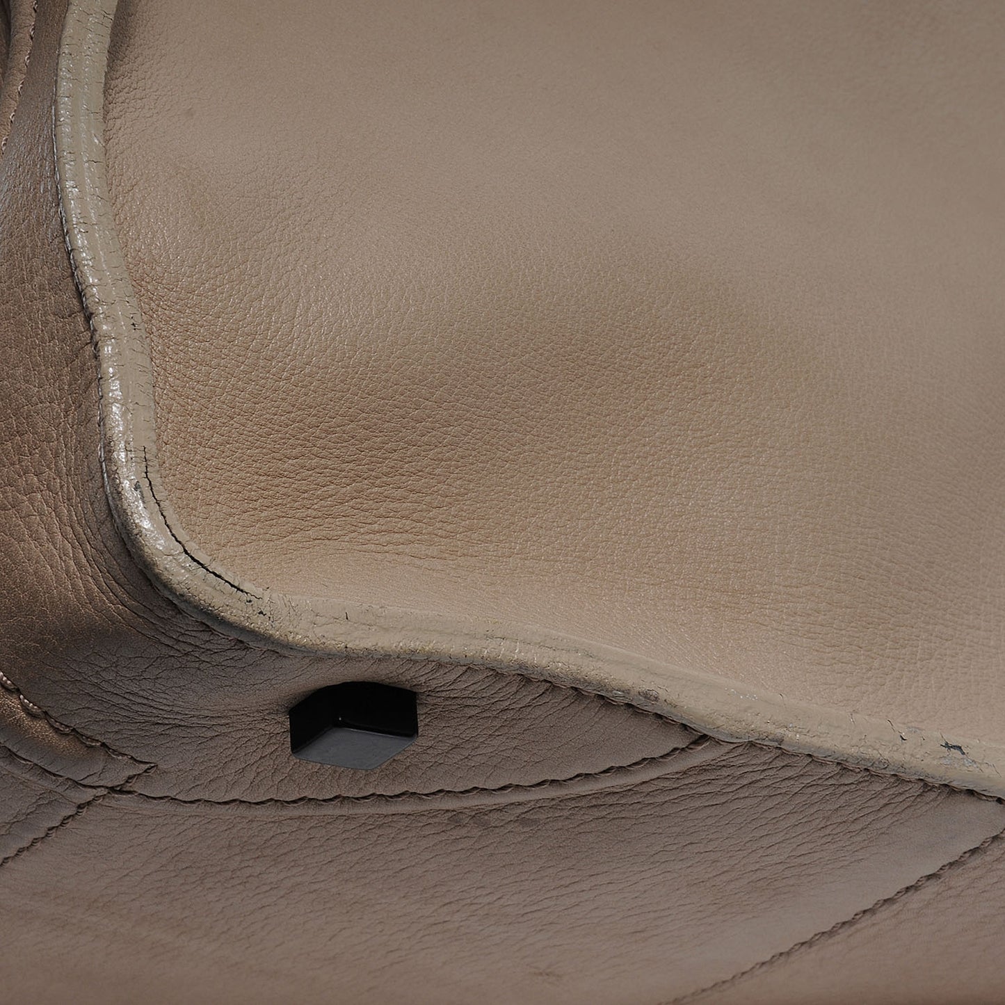 Smooth Calfskin Medium Phantom Luggage Bag Taupe