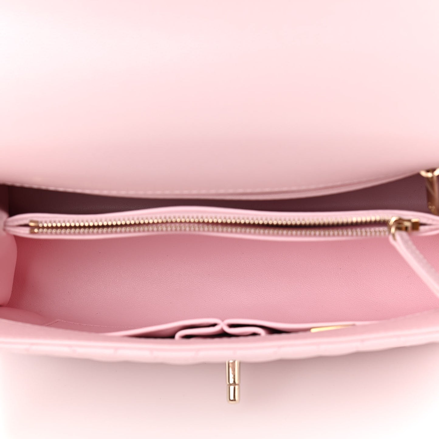 Caviar Quilted Small Coco Handle Flap Light Pink