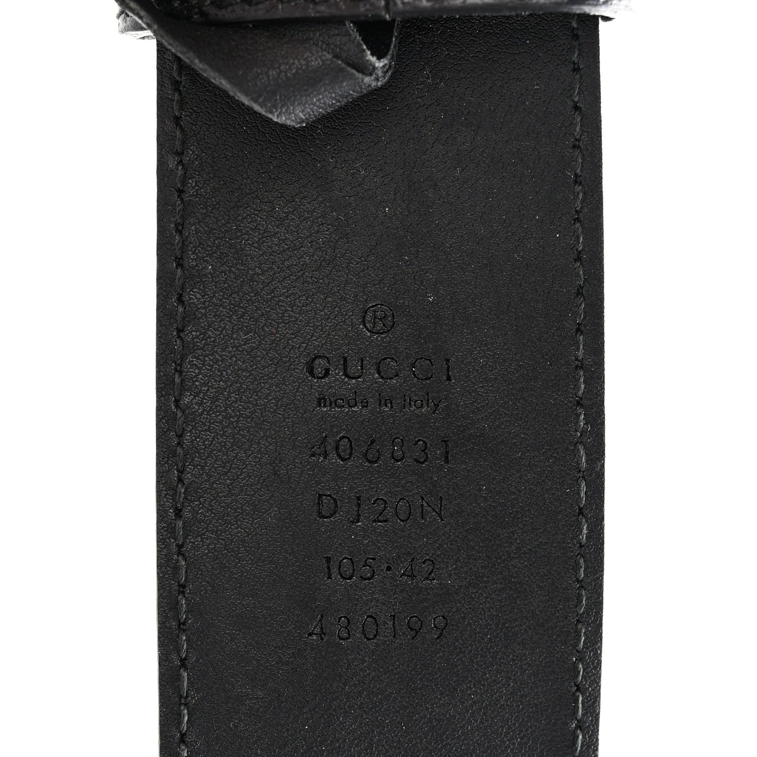 Gucci Textured Dollar Calfskin Nickel Double G 40mm Belt 105 42 Black 3 of 8