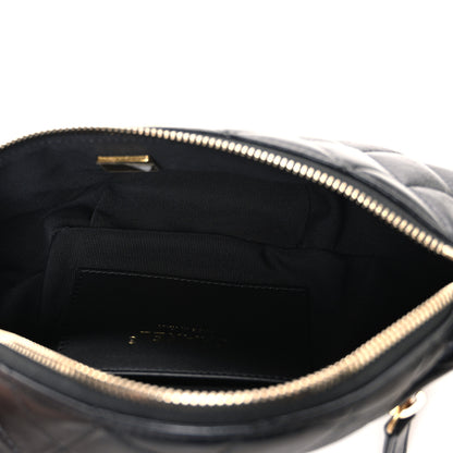 Chanel Shiny Lambskin Quilted Belt Bag Black 5 of 11