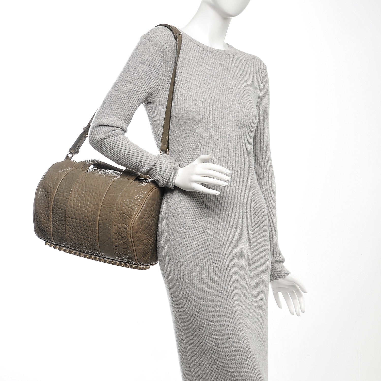 Alexander Wang Pebbled Lambskin Rocco Grey 5 of 8