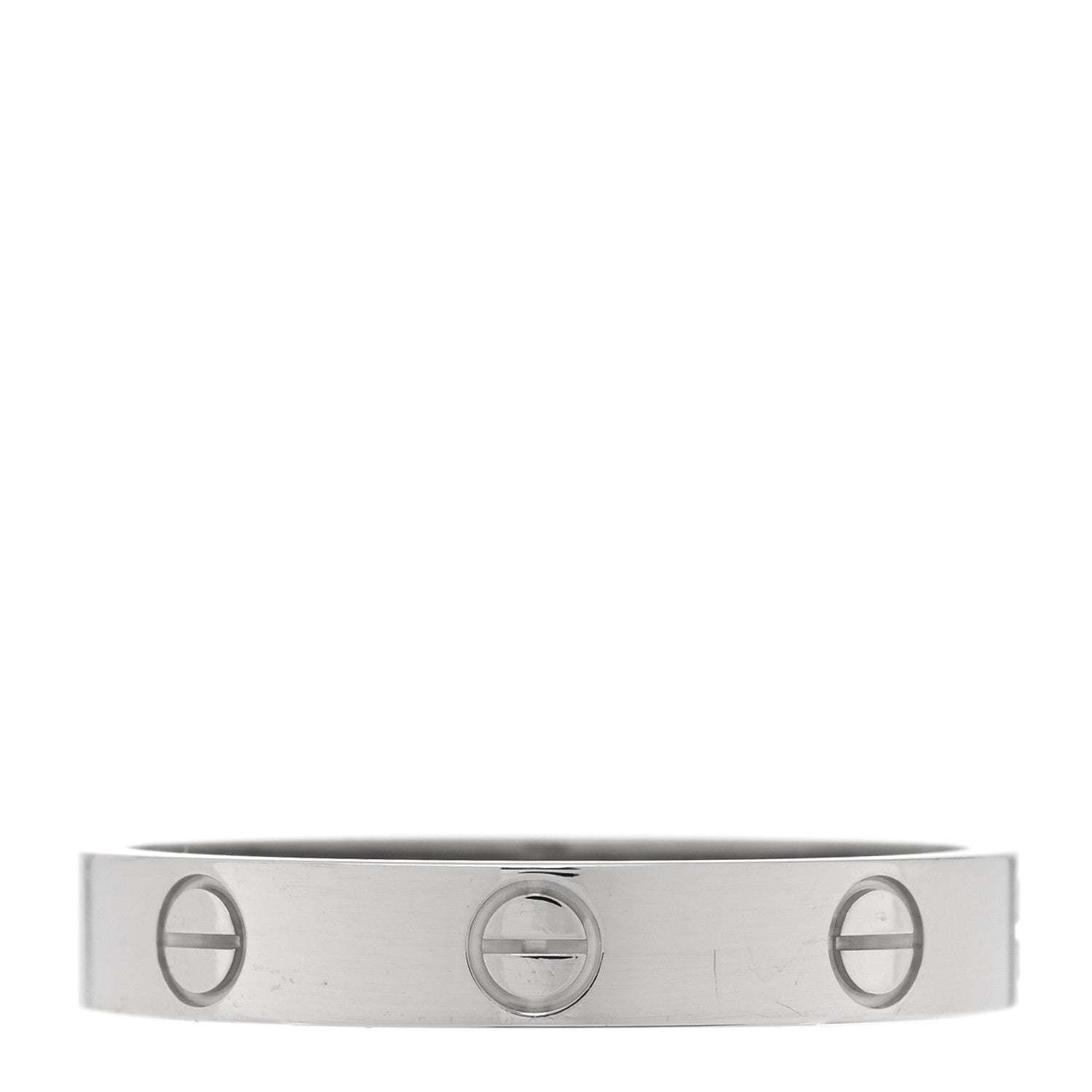 Cartier 18K White Gold 3.5mm LOVE Wedding Band Ring 59 8.75 3 of 4