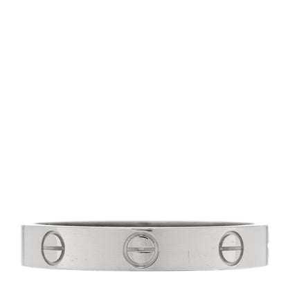 Cartier 18K White Gold 3.5mm LOVE Wedding Band Ring 59 8.75 3 of 4