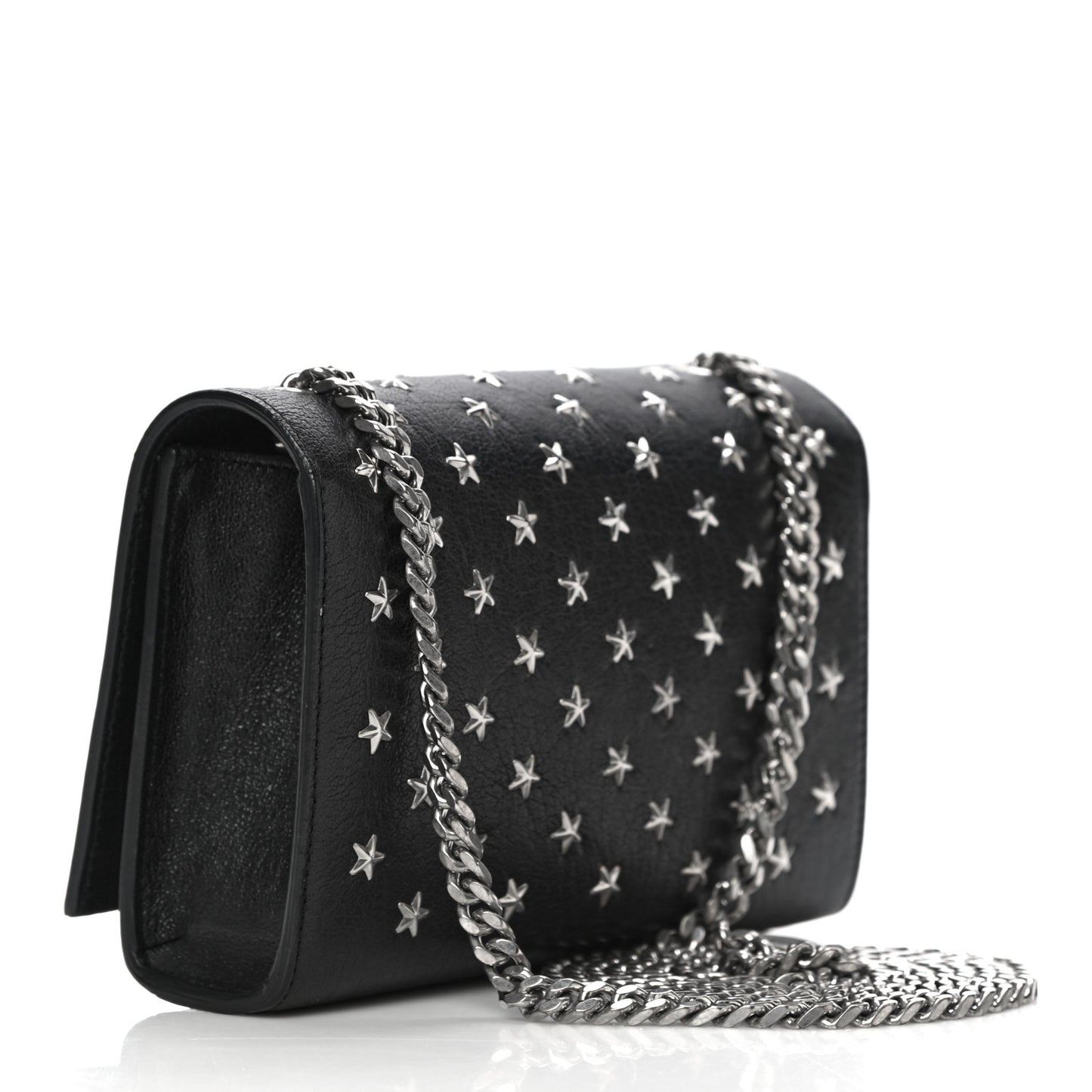 Calfskin Star Studded Medium Classic Monogram Kate Tassel Satchel Black