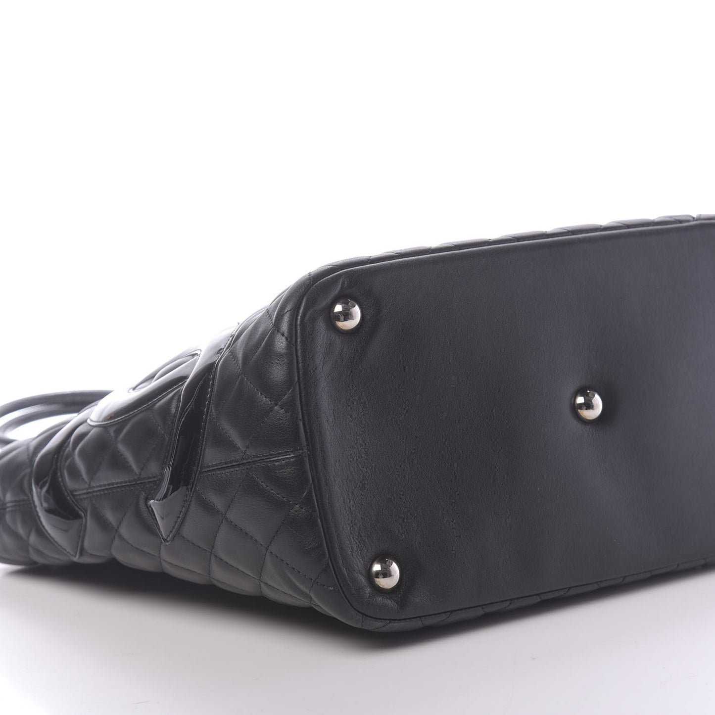 Calfskin Quilted Large Cambon Tote Black