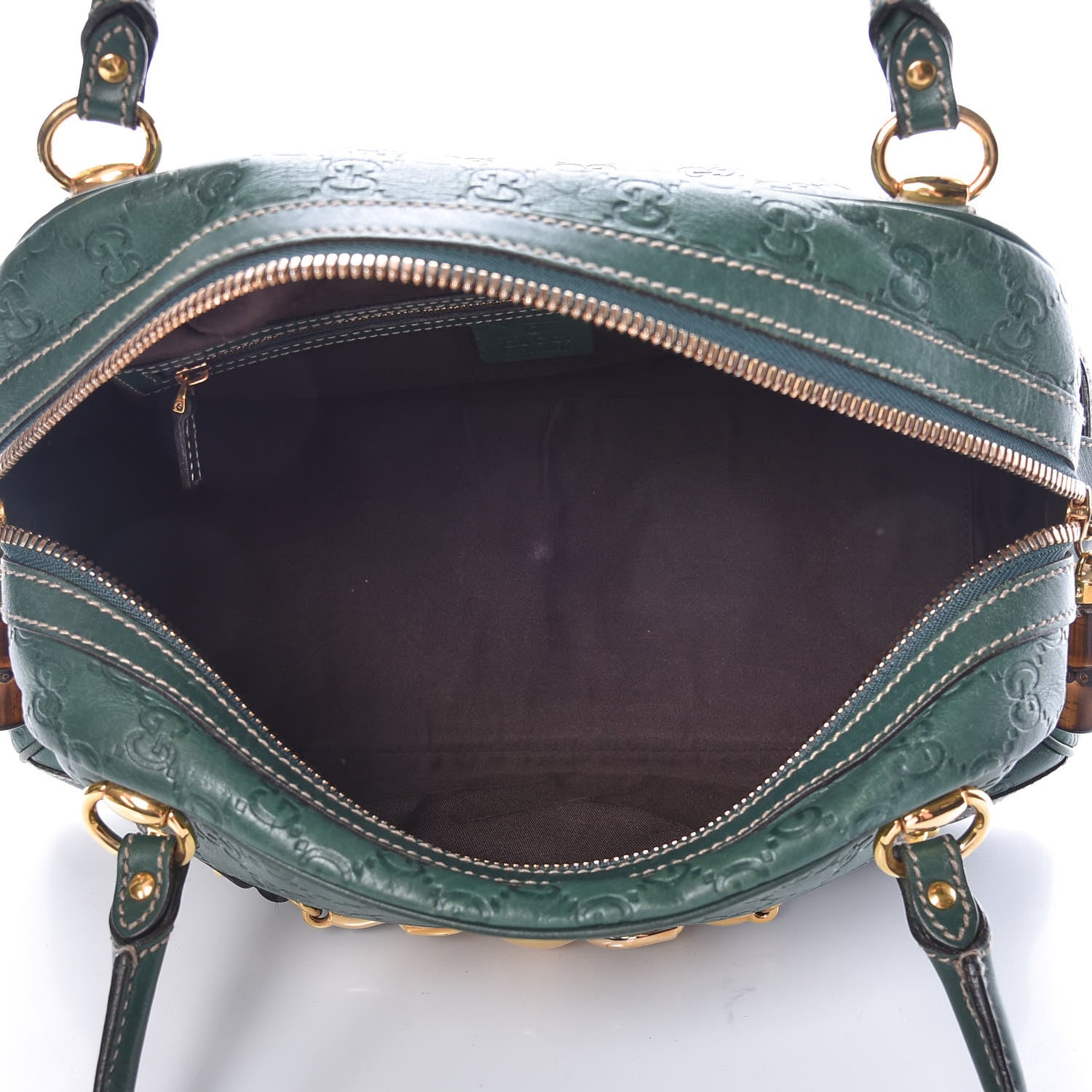 Gucci Guccissima Large Wave Boston Green 5 of 15