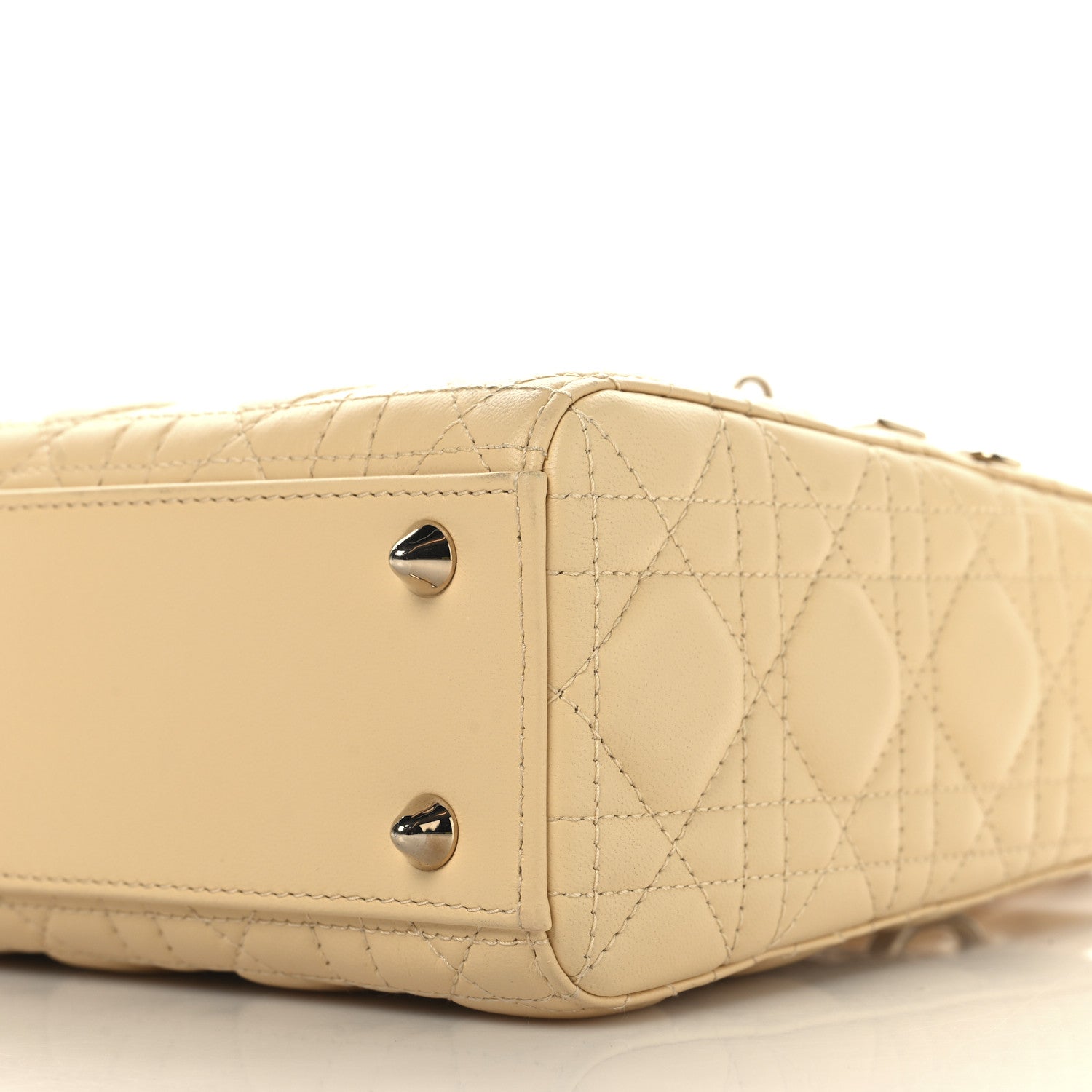 Christian Dior Lambskin Cannage Small My ABCDior Lady Dior Soft Yellow 9 of 11