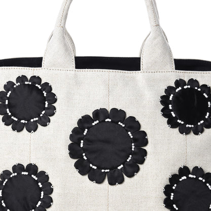 Prada Canapa Mistolino Tote Naturale Black 7 of 9
