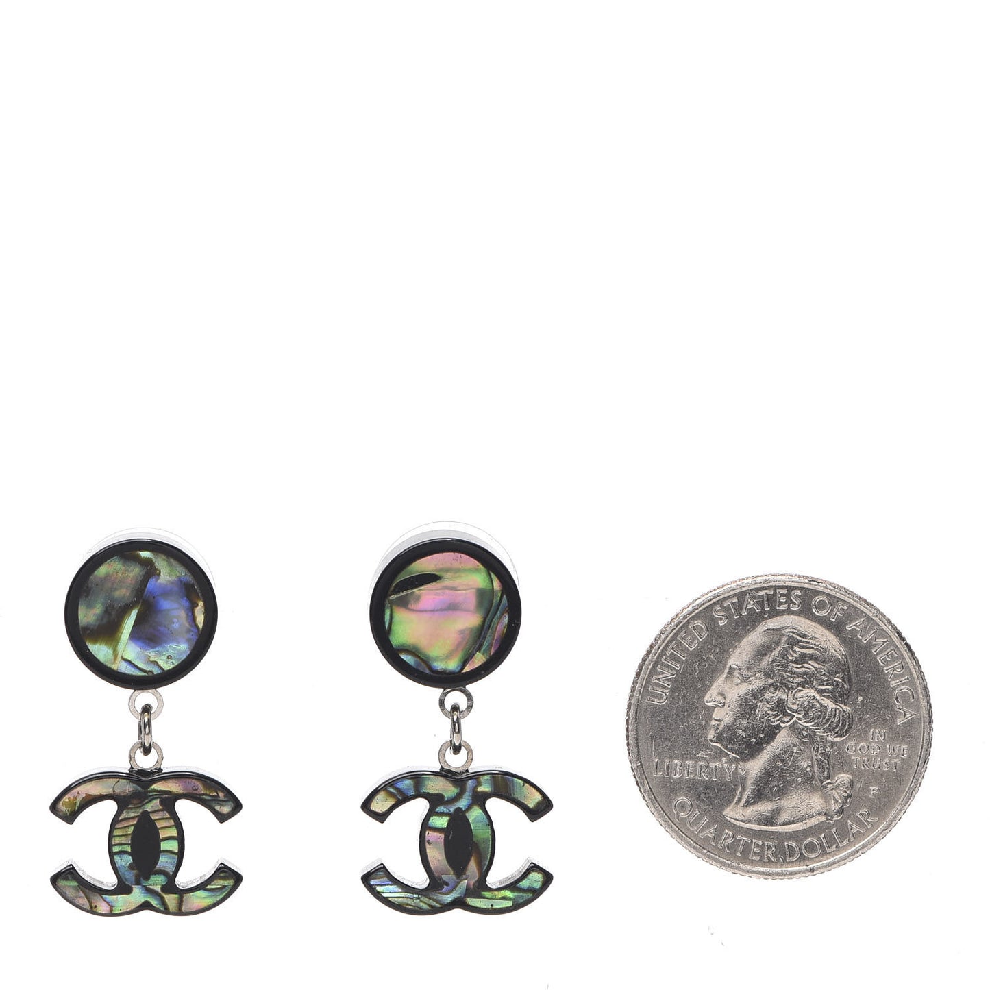 Abalone Resin CC Dangle Earrings
