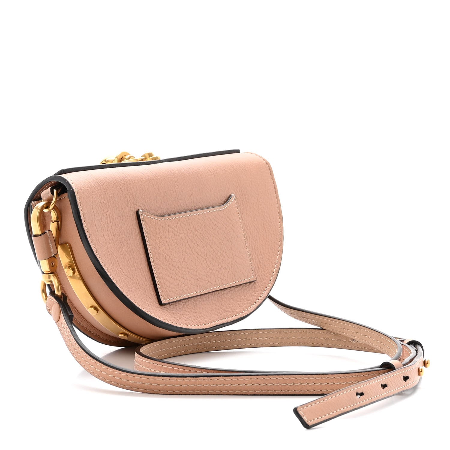 Chloe Calfskin Small Nile Bracelet Minaudiere Bag Biscotti Beige 3 of 11