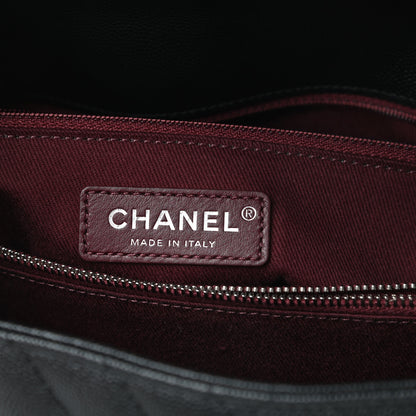Chanel Caviar Chevron Quilted Medium Coco Handle Flap Black 6 of 11