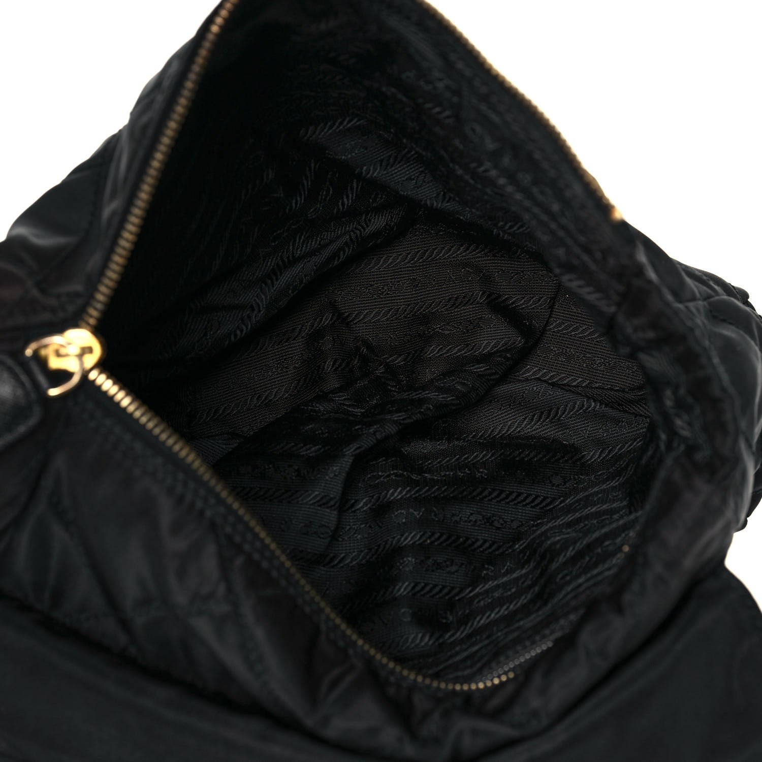 Prada Nylon Tessuto Impuntu Quilted Flap Shoulder Bag Black 5 of 12