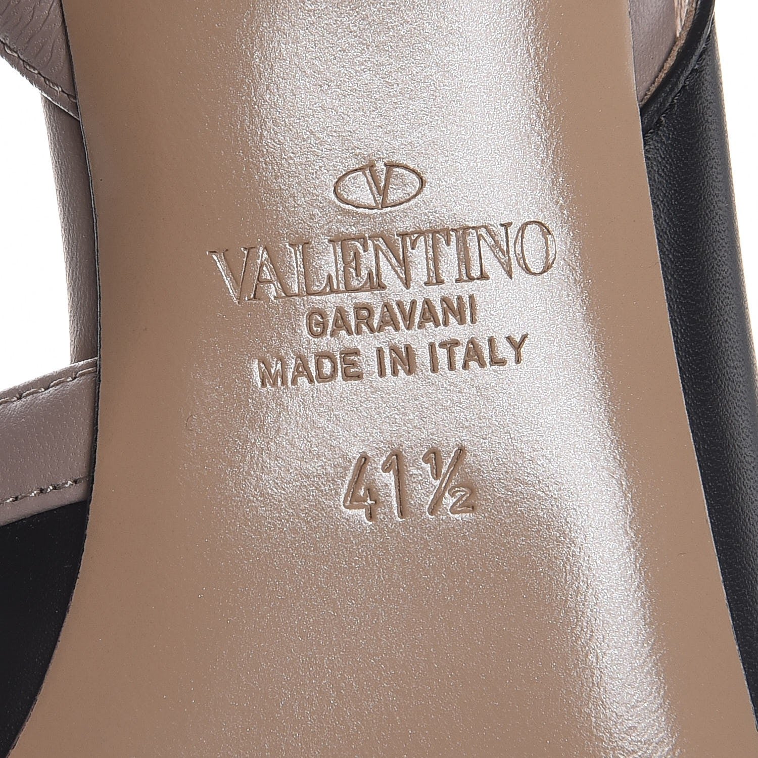 Valentino Garavani Nappa Rockstud Half D'Orsay Slingback 85mm Pumps 41.5 Black Poudre 6 of 7