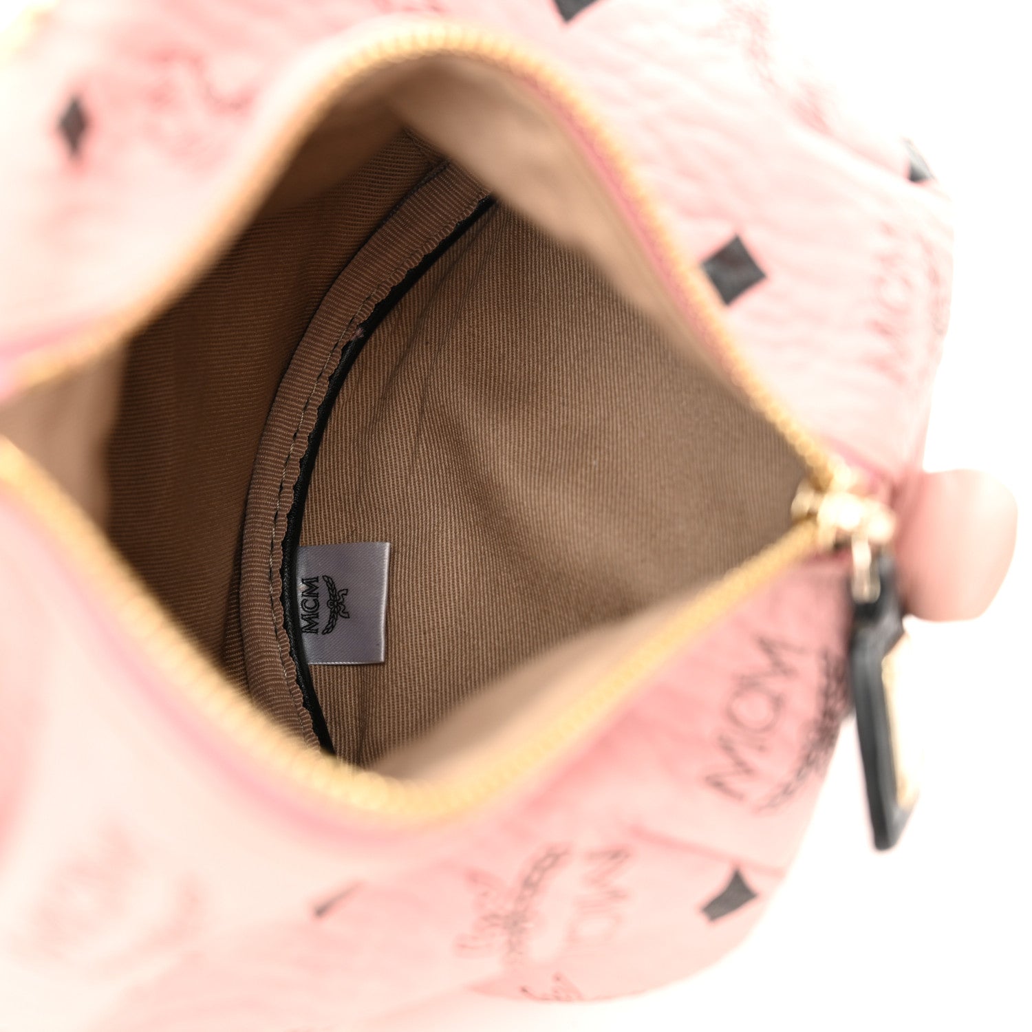 MCM Calfskin Visetos Rabbit Zoo Doll Backpack Soft Pink 5 of 9