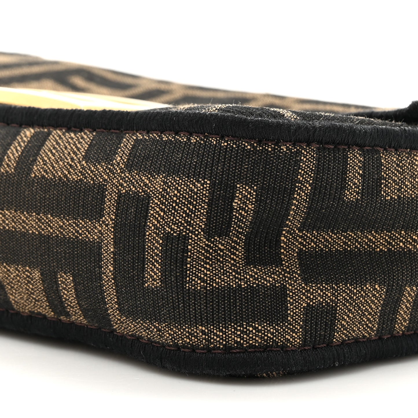 Fabric Jacquard FF 1974 Mini Baguette Tobacco Moro Black