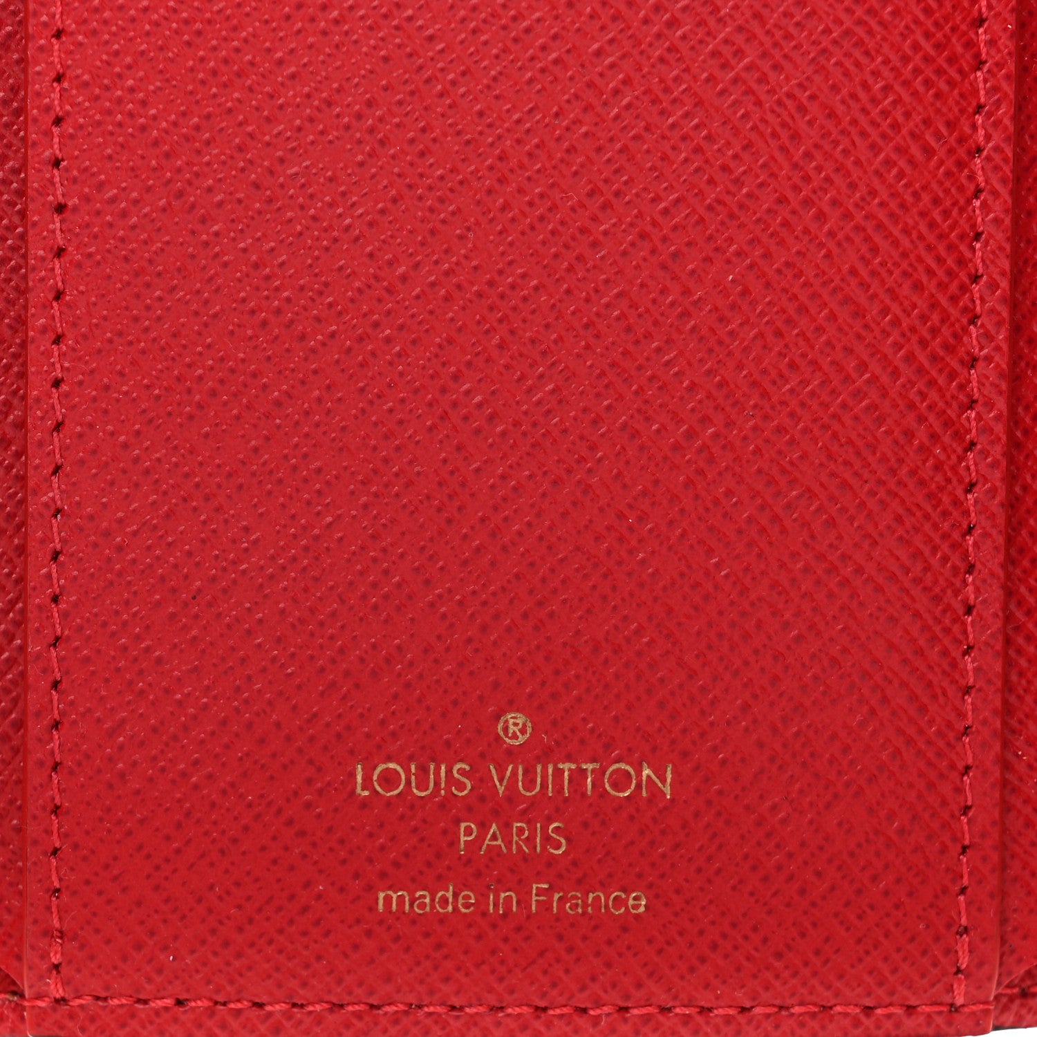 Louis Vuitton Damier Ebene Victorine Wallet Red 6 of 12