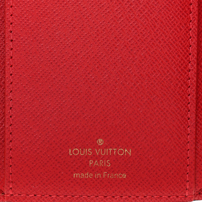 Louis Vuitton Damier Ebene Victorine Wallet Red 6 of 12