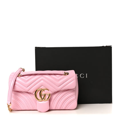Gucci Lambskin Matelasse Medium GG Marmont Shoulder Bag Light Pink 12 of 12