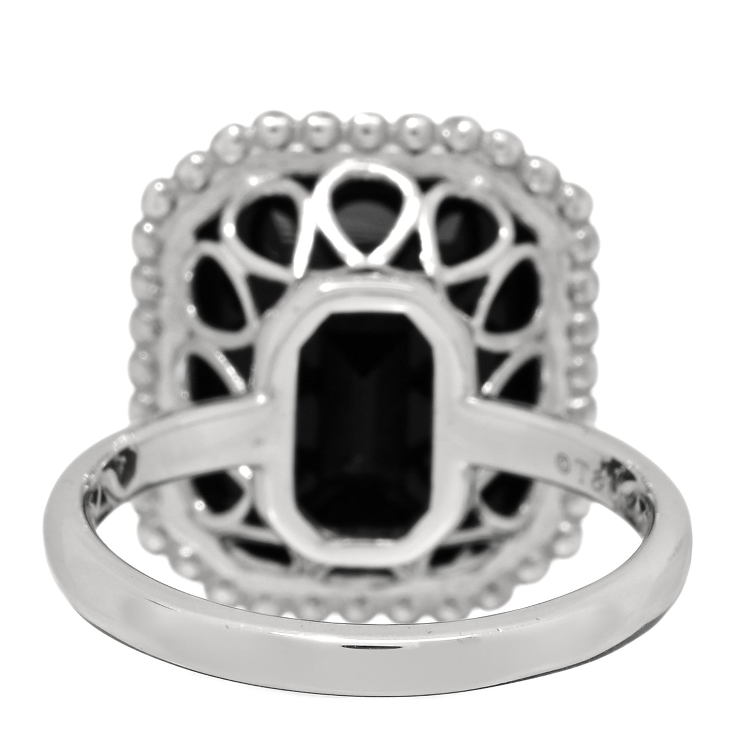 Sterling Silver Black Onyx Ziegfeld Daisy Ring 55 7.25