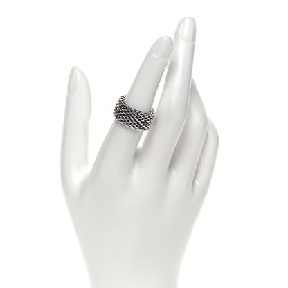 Tiffany Sterling Silver Somerset Mesh Ring 52 6 2 of 4