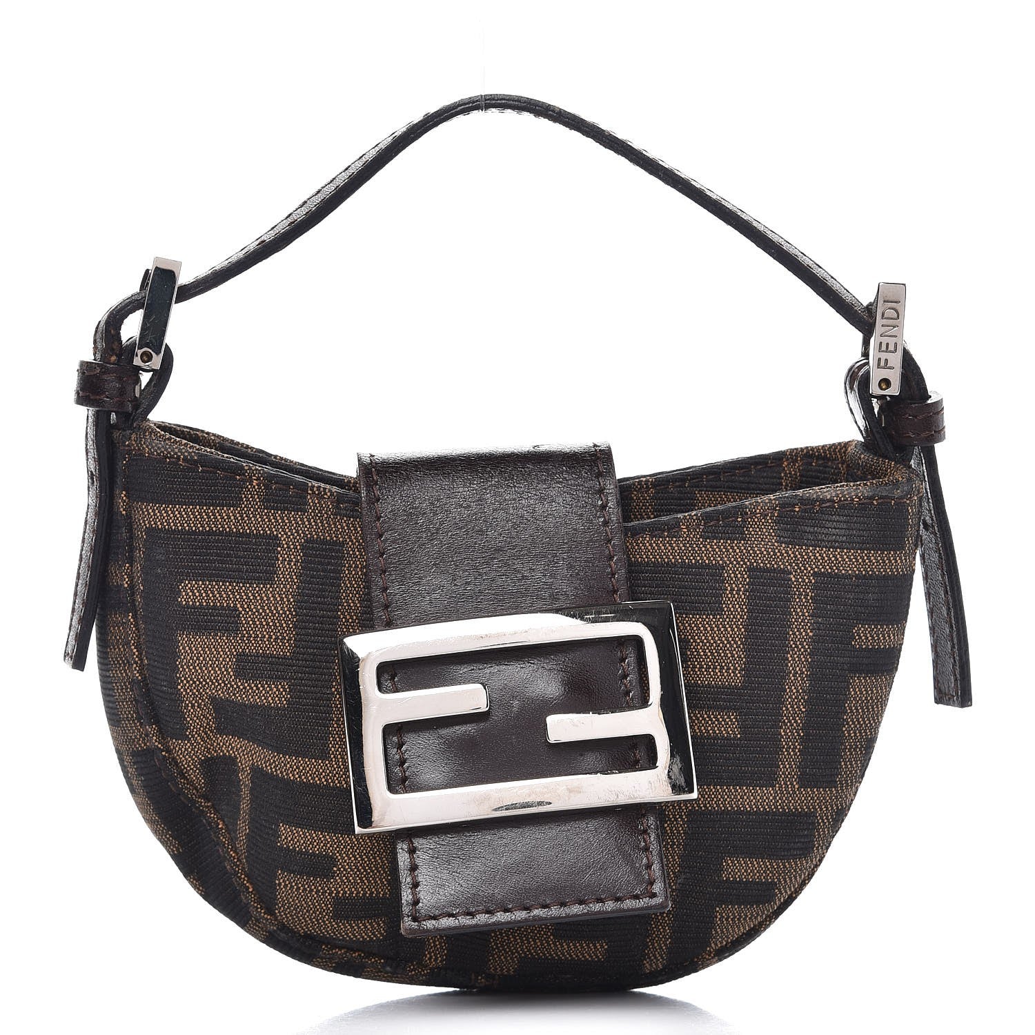Fendi Zucca Mini Half Moon Baguette Tobacco 1 of 7