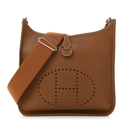 Hermes Taurillon Clemence EVELYNE III PM Gold 1 of 13