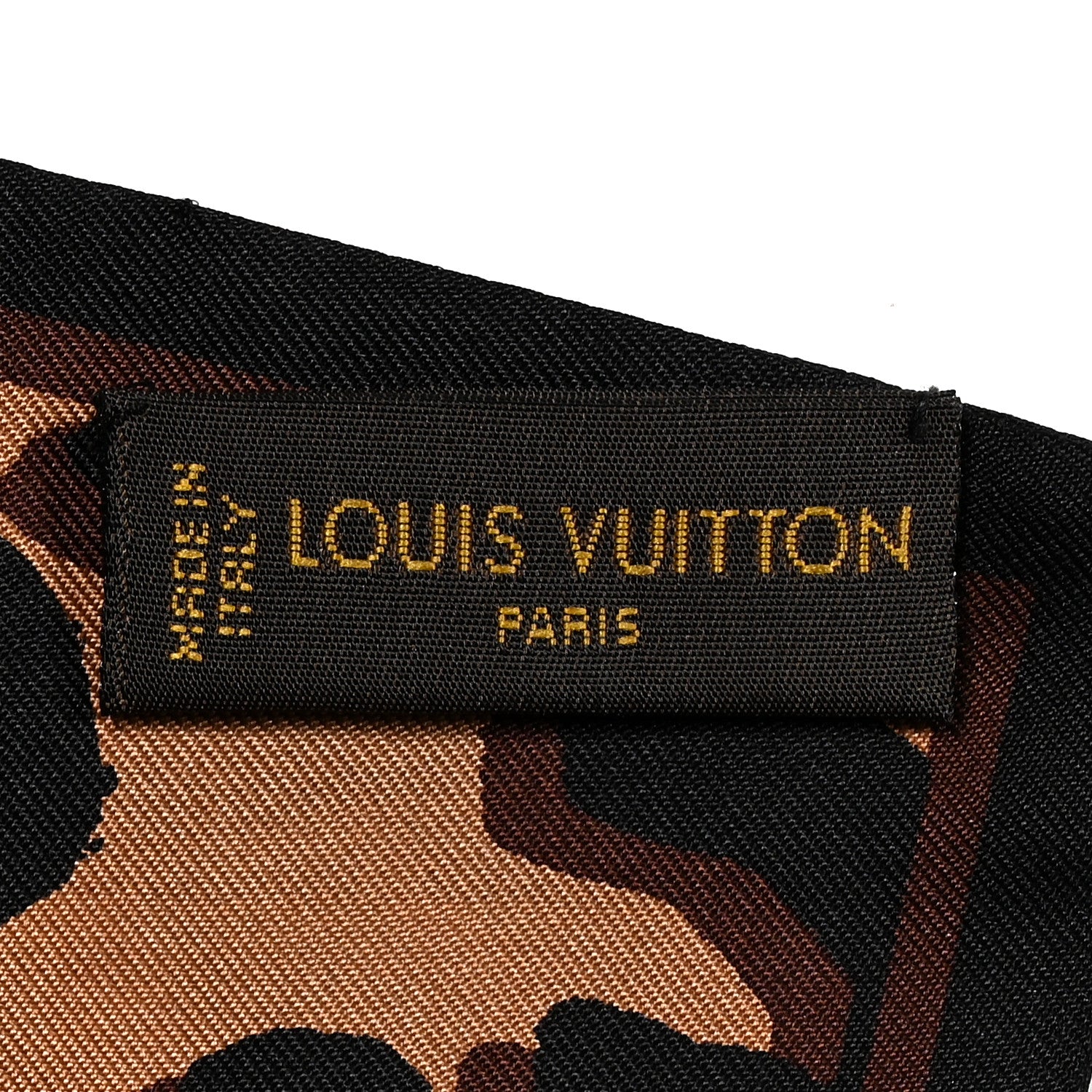 Louis Vuitton Silk Leopard Bandeau Scarf Marron 3 of 4