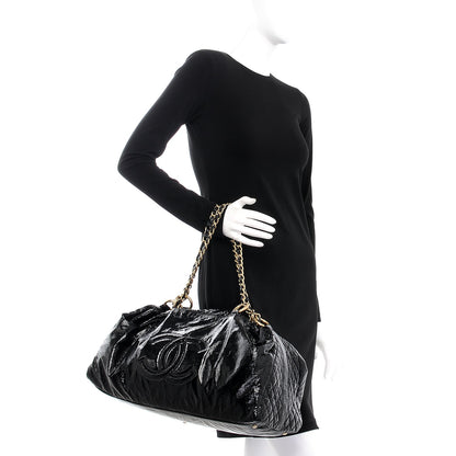 Chanel Vinyl Rock and Chain XL Bowler Black 2 of 6